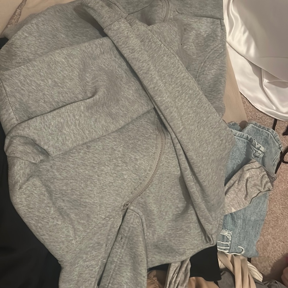 Grey zip up oversized